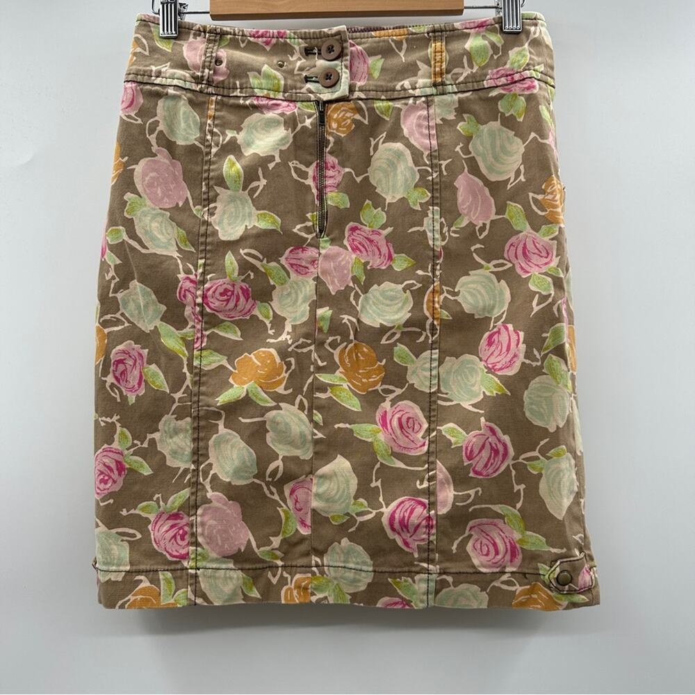 Vintage Anthropologie Hei Hei Sidewalk Garden Floral Print Pencil‎ Skirt Size 4 - Picture 2 of 6